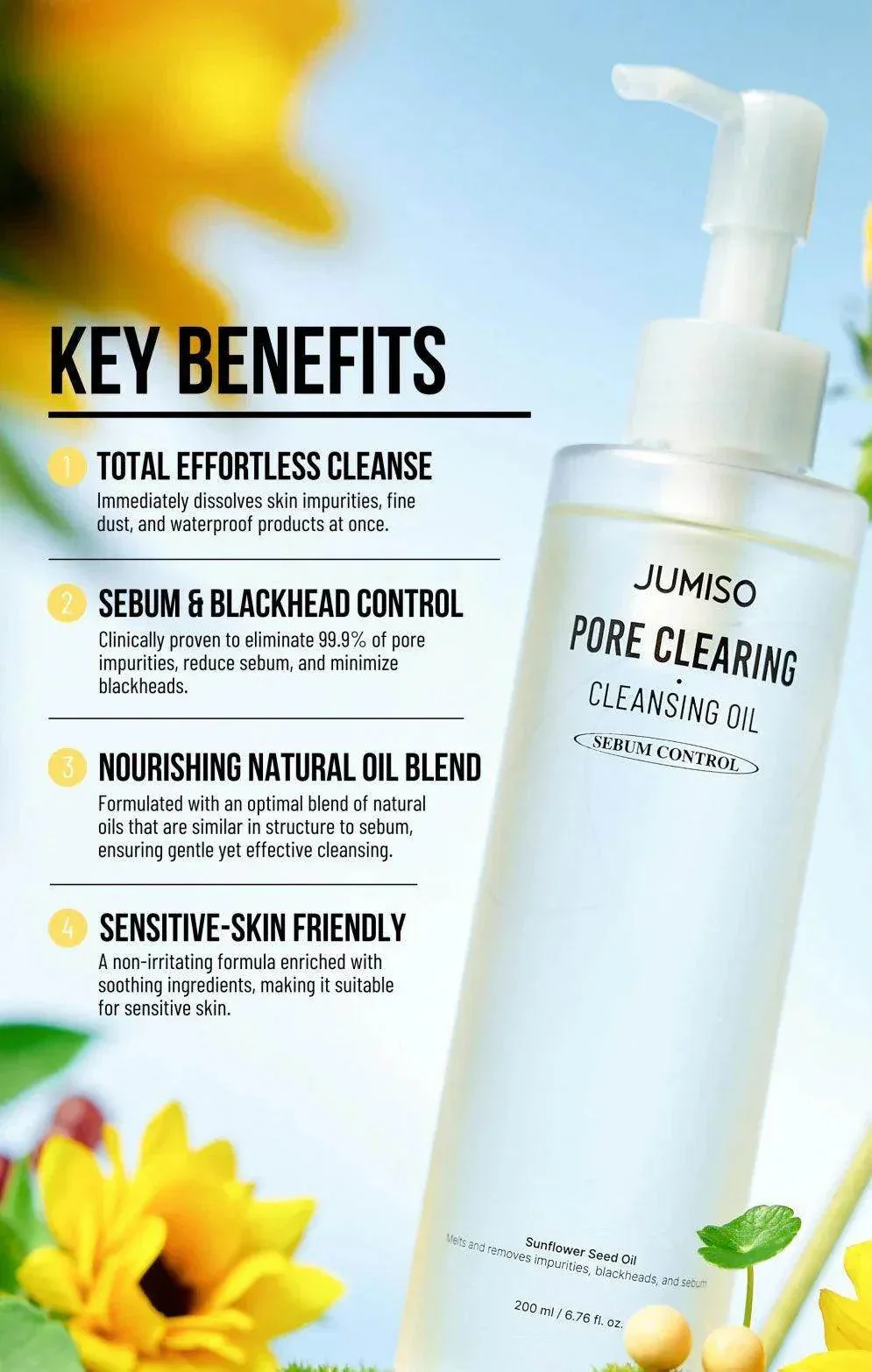 Jumiso -  Pore Clearing Cleansing Oil 200ml - Image 3