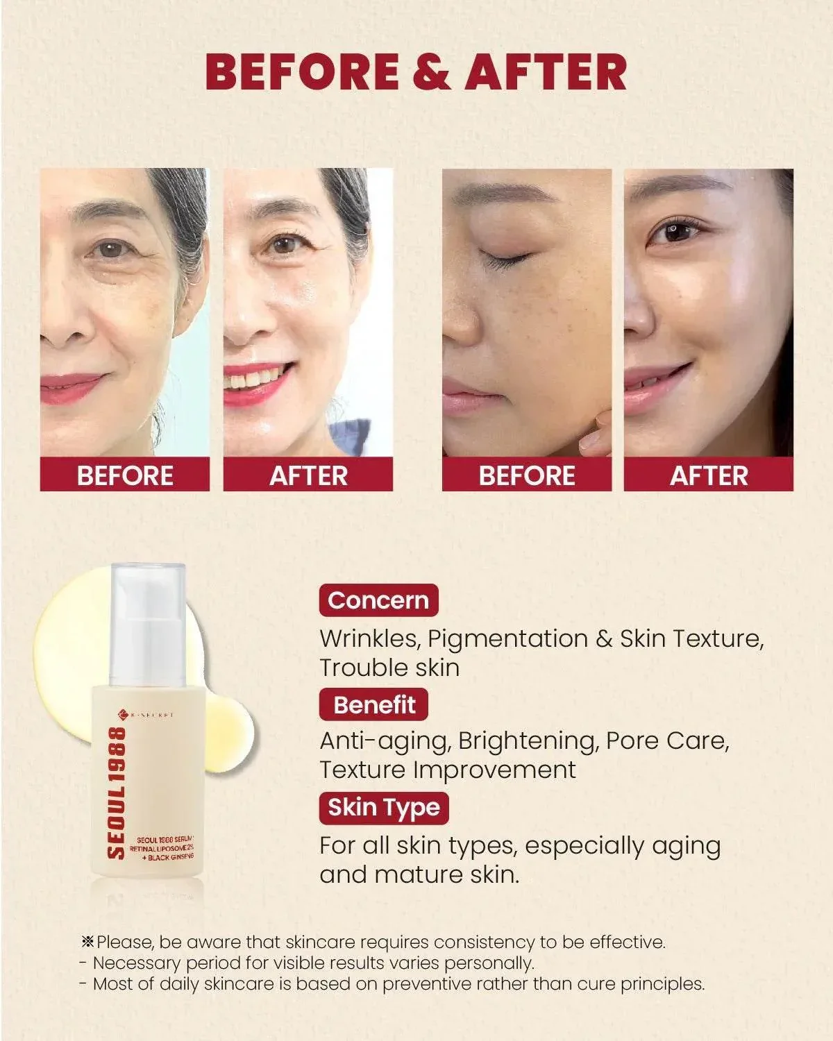 K Secret Seoul 1988 - Retinal Liposome 2% + Black Ginseng 30ml - Image 4