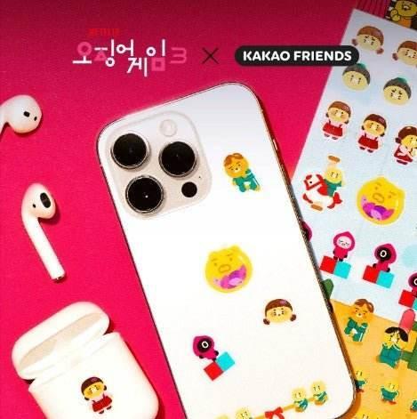 Kakao - Netflix Squid Game X Kakao Friends Transparent Sticker_Chunsik - Image 3