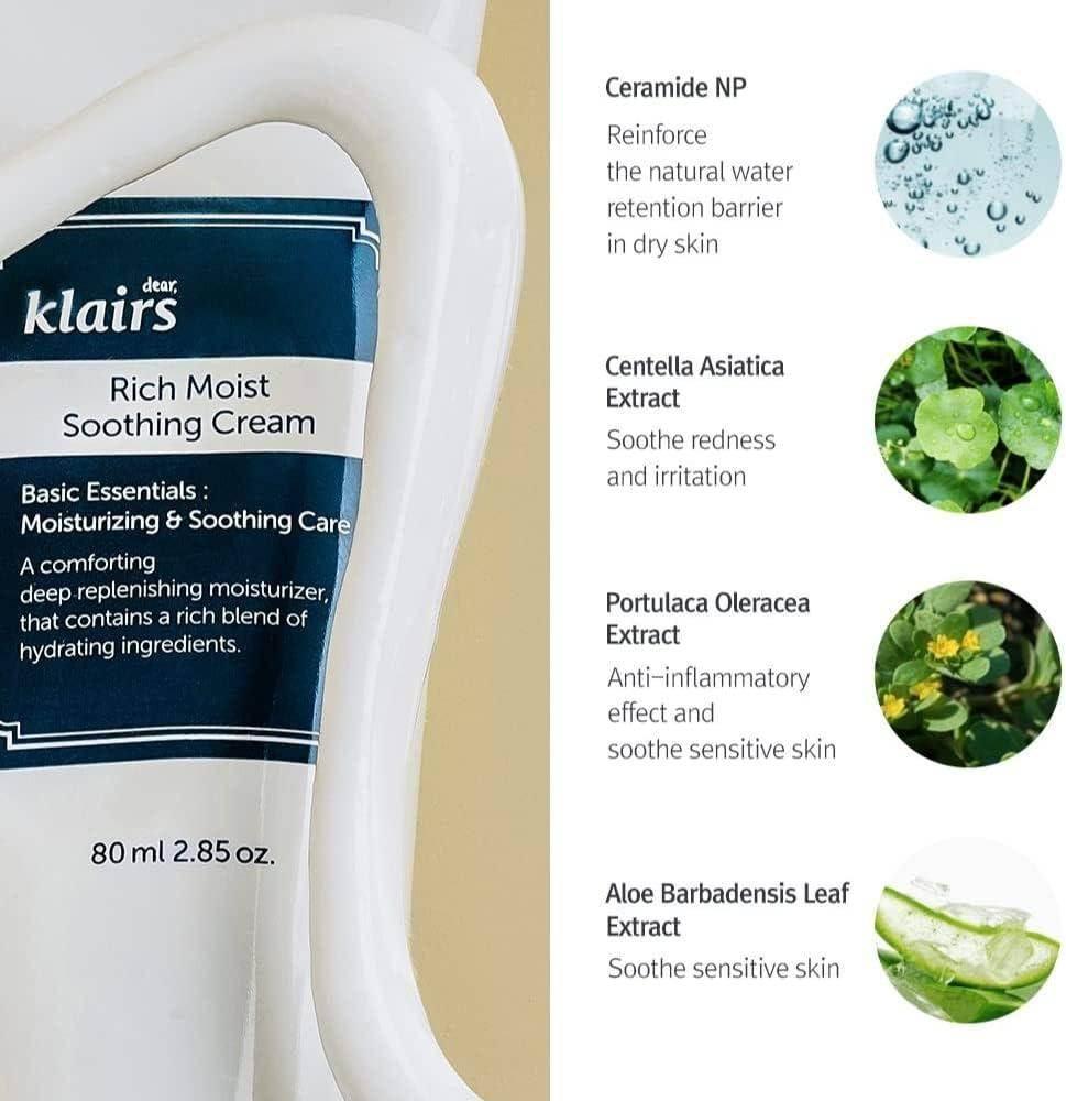 Klairs - Rich Moist Soothing Cream 80ml - Image 2