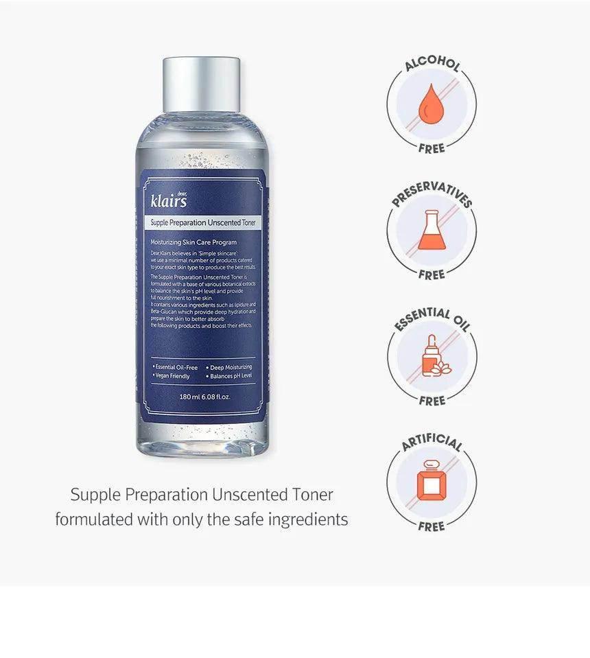 Klairs Supple Preparation Unscented Toner 180ml - Image 4