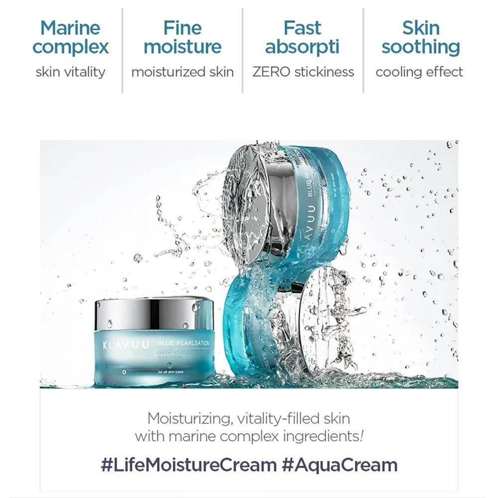 KLAVUU - Blue Pearlsation Marine Co Aqua Cream 50ml - Image 3