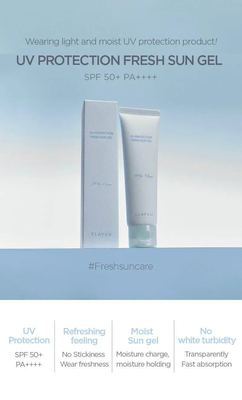 KLAVUU - UV Protection Fresh Sun Gel SPF50+ PA++++ 50ml - Image 2