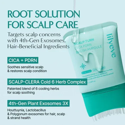Lilyeve - Scalp Turn Cica PDRN Brush Ampoule 100ml - Image 4