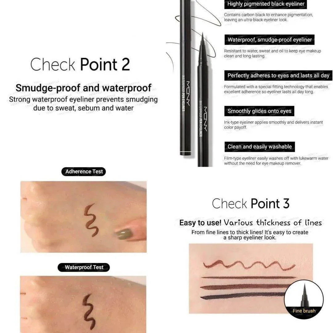Macqueen - MQNY Waterproof Pen Eyeliner - 3 Colors - Image 3