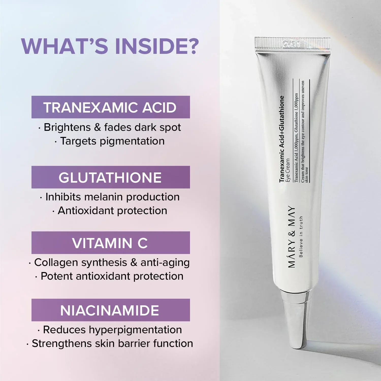 Mary & May - Tranexamic + Glutathione Eye Cream Set 30ml - Image 2