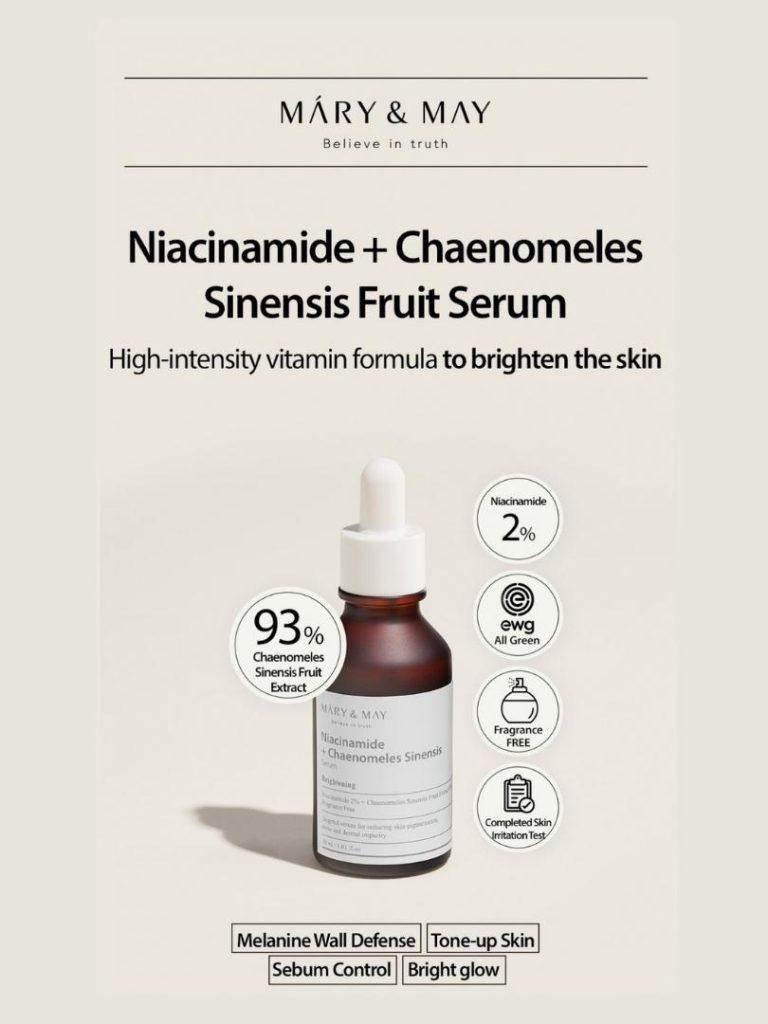 Mary&May Niacinamide + Chaenomeles Sinensis Serum 30ml - Image 3