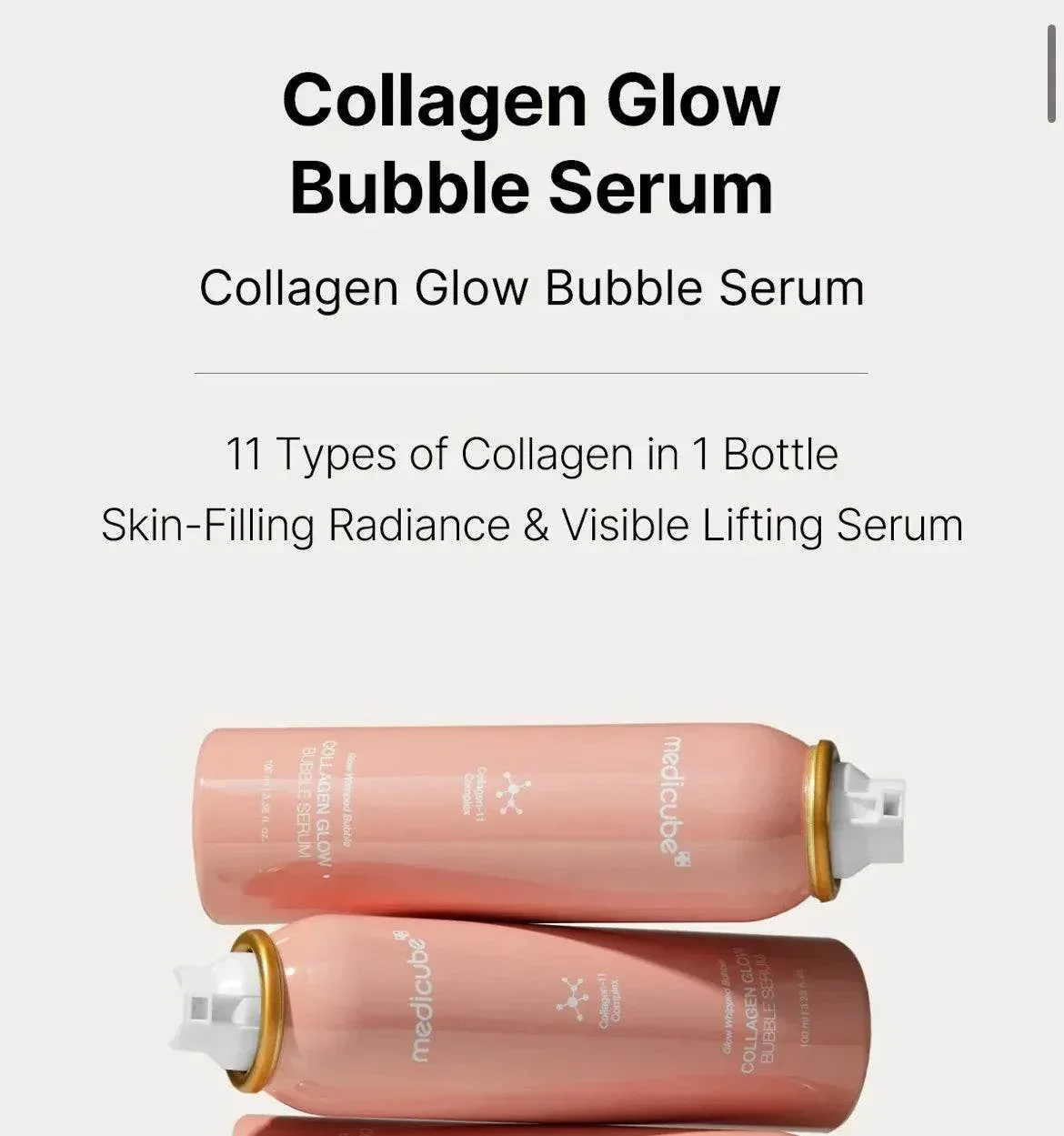 Medicube - Collagen Glow Bubble Serum 100ml - Image 4