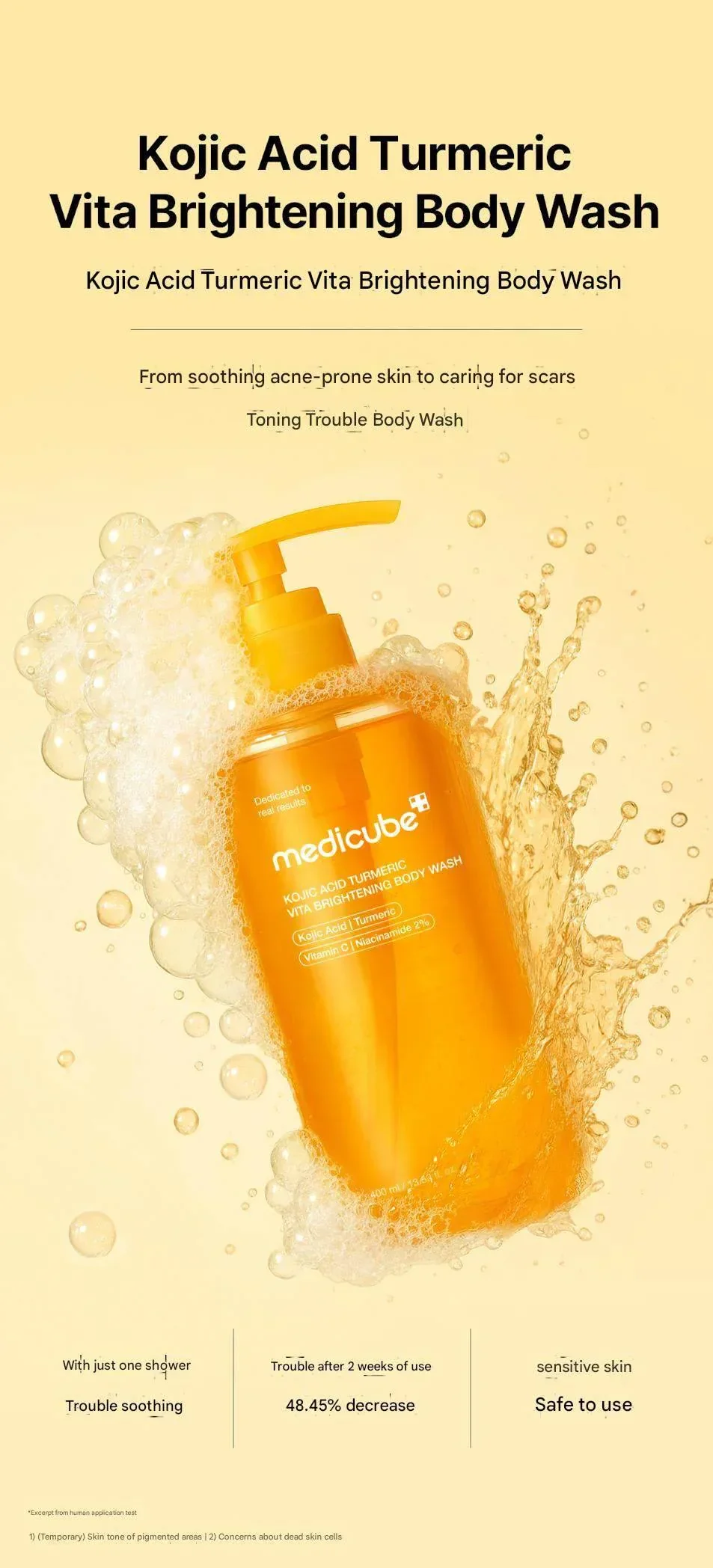 Medicube - Kojic Acid Tumeric Vita Brightening Body Wash 400ml - Image 2