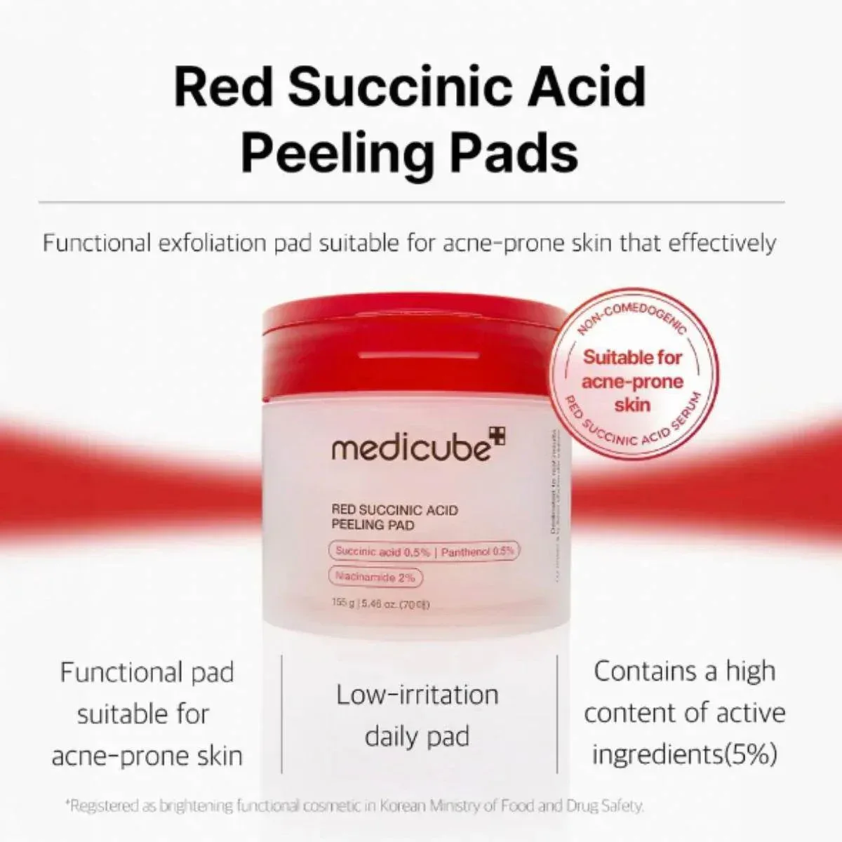 Medicube - Red Succinic Acid Peeling Pad 70ea - Image 2