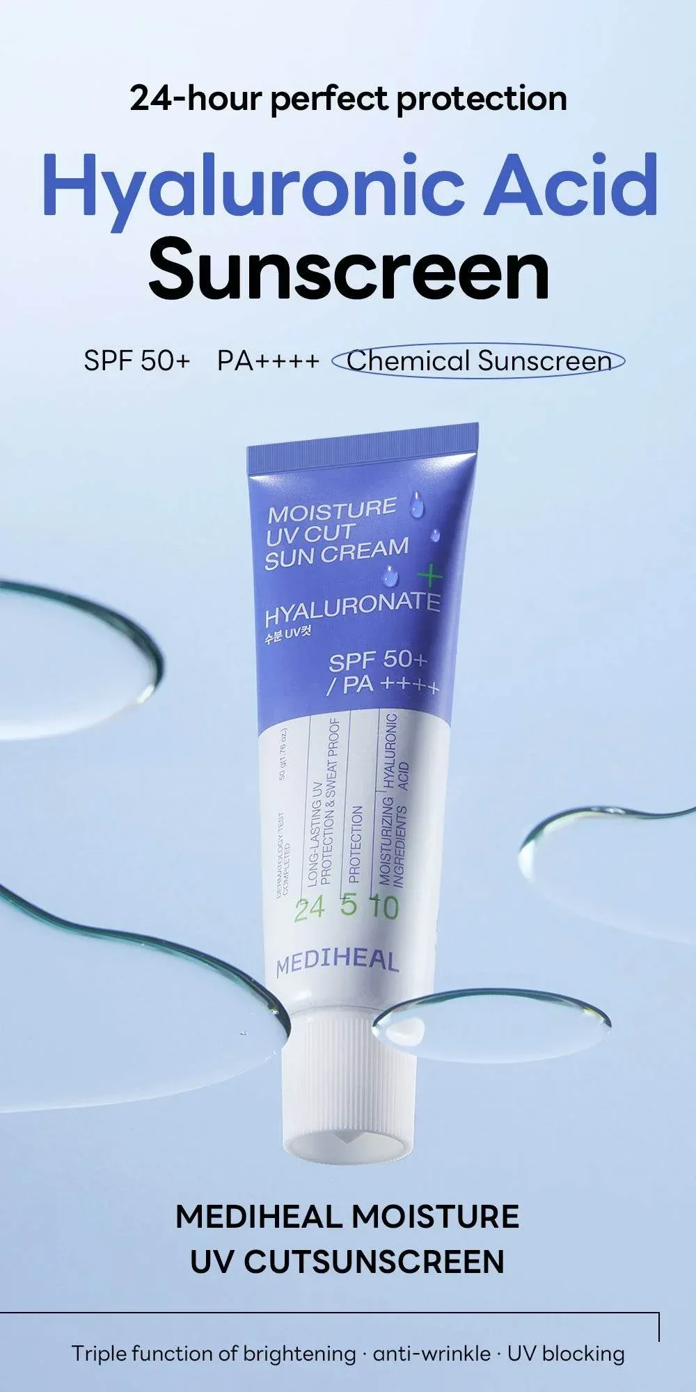 Mediheal - Moisture UV Cut Sun Cream 50g - Image 3