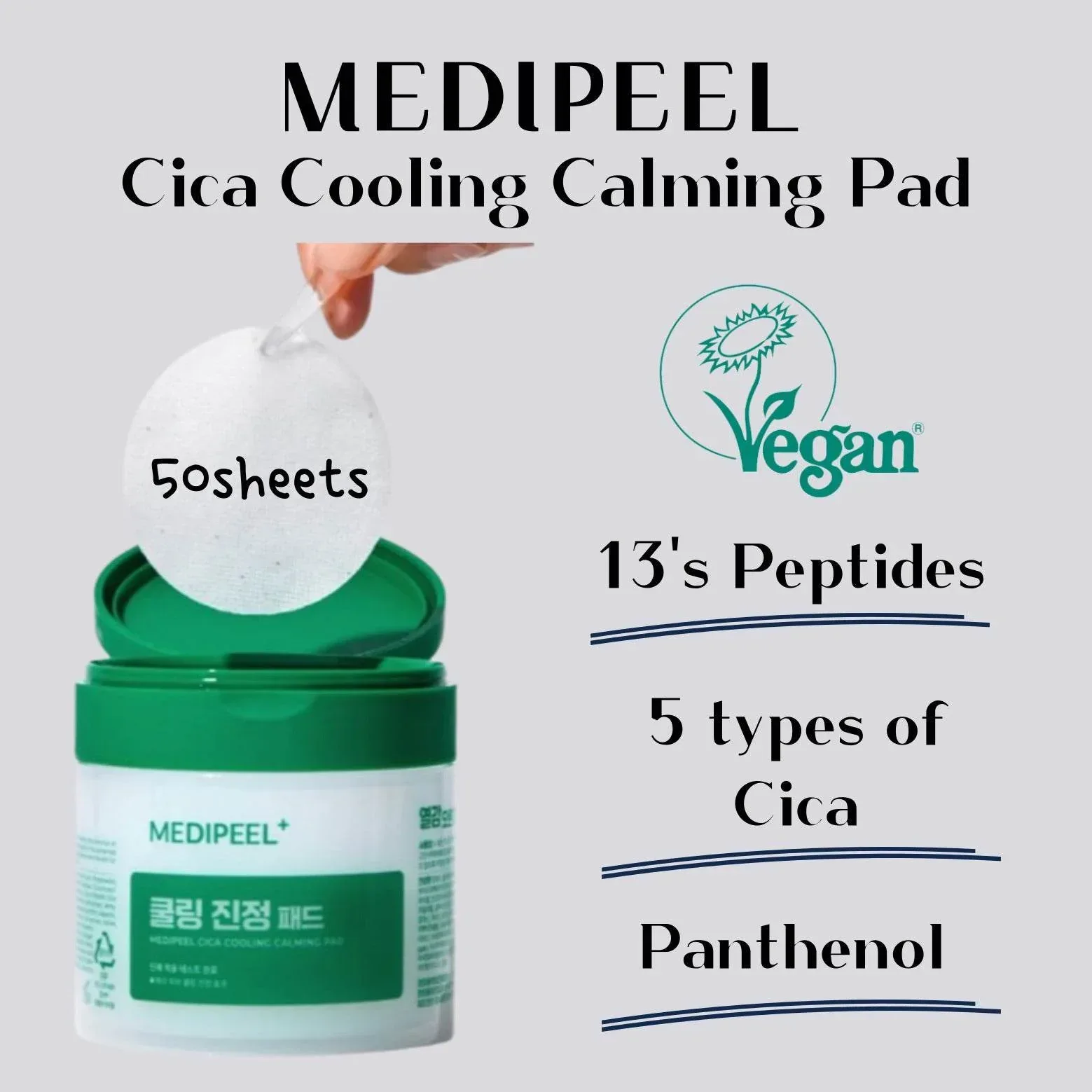 Medipeel - Cica Cooling Calming Pad 50ea - Image 2