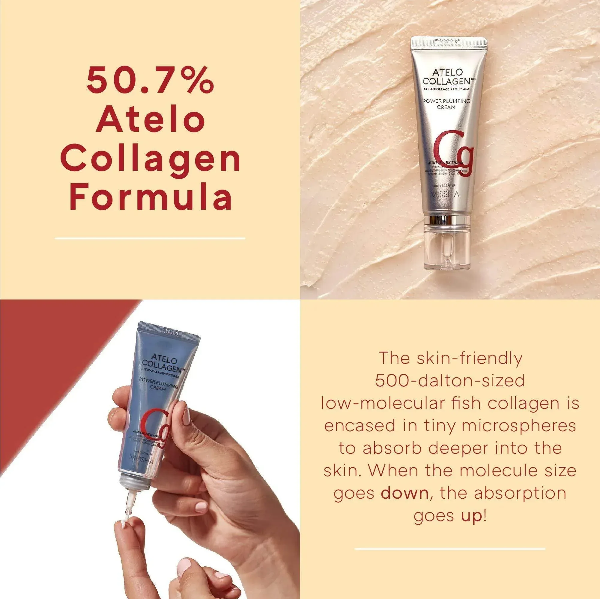 Missha - Atelo Collagen 500 Power Plumping Cream 40ml - Image 2