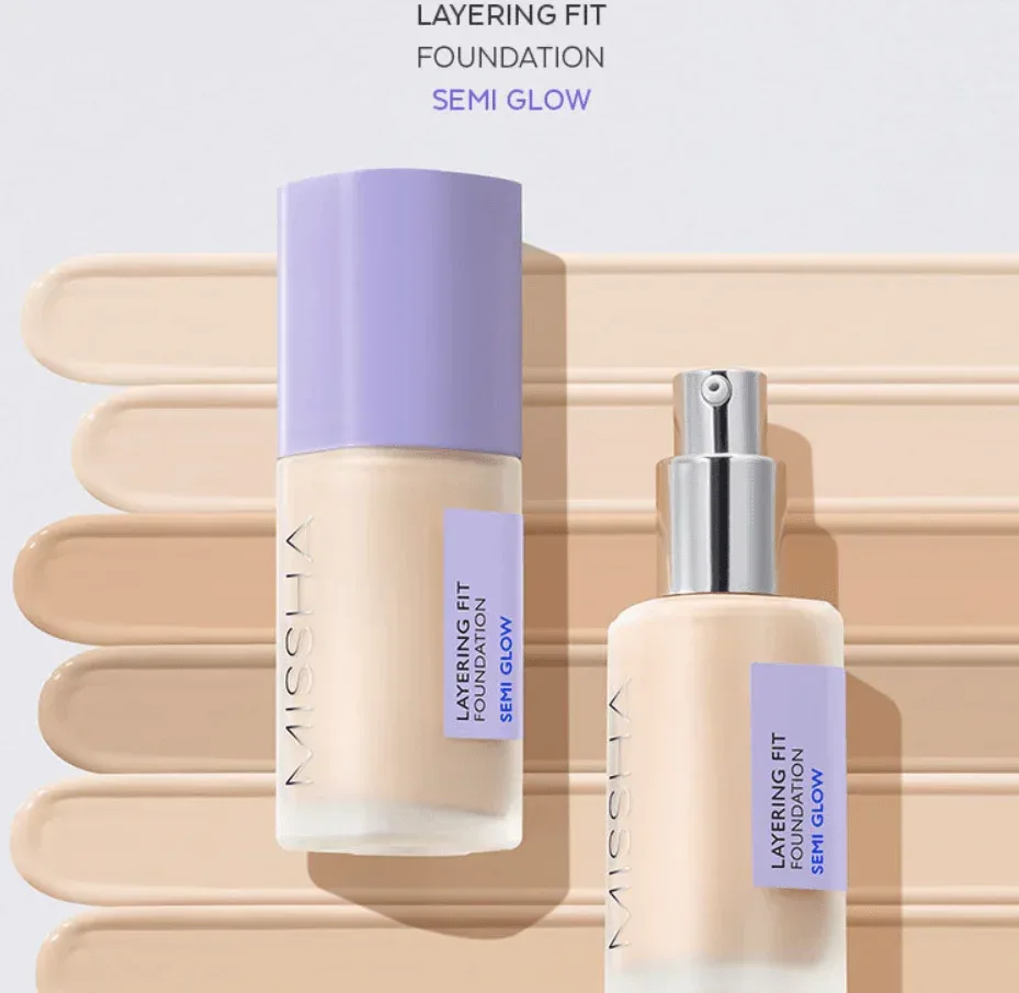Missha - Layering Fit Foundation Semi Glow 35ml - 4 Colors - Image 2