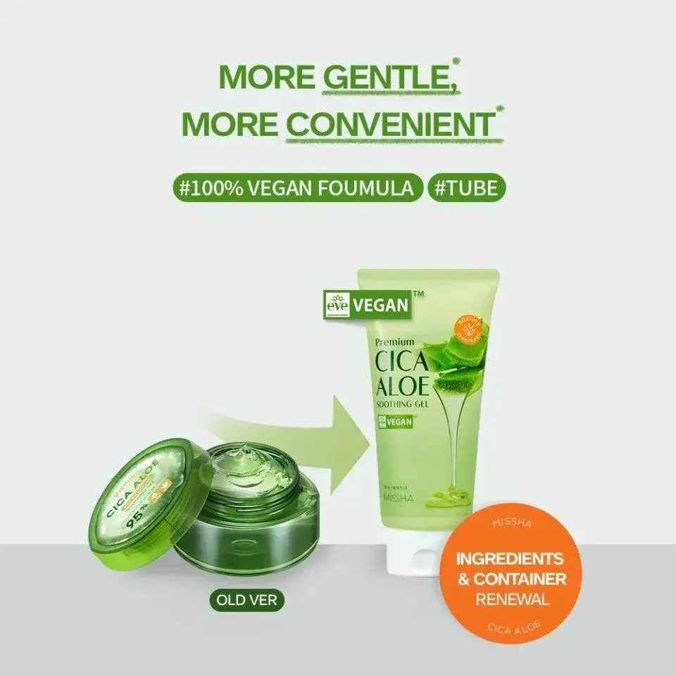 Missha - Premium Cica Aloe Soothing Gel 300ml - Image 3