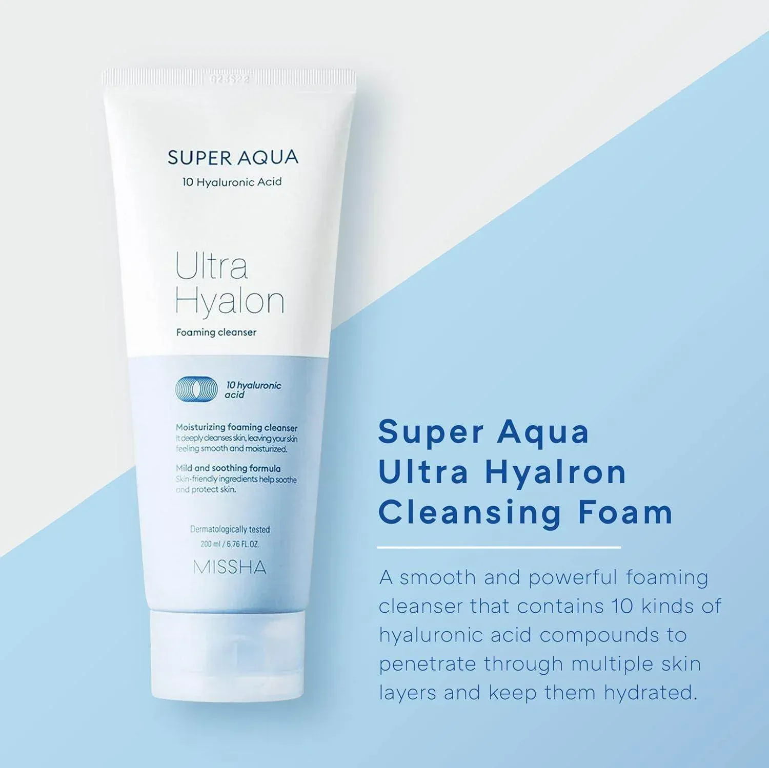 Missha - Super Aqua Ultra Hyalon Cleansing Foam 200ml - Image 2