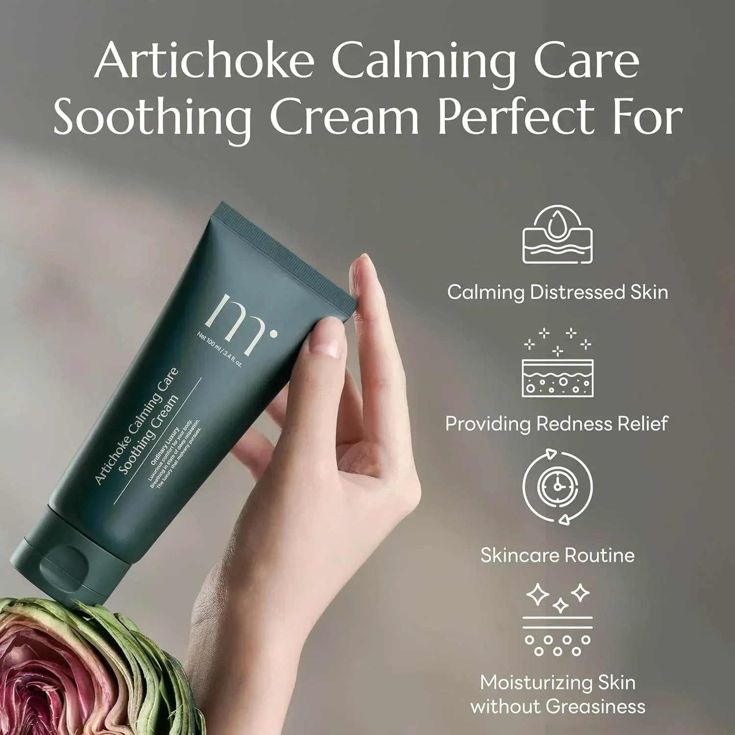 Molvany - Artichoke Calming Care Soothing Cream 100ml - Image 4