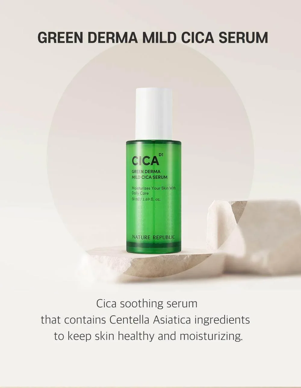 Nature Republic - Cica Green Derma Mild Cica Serum 50ml - Image 3