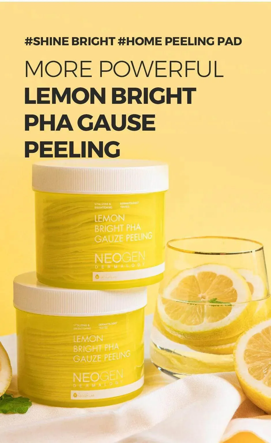 Neogen Lemon Bright PHA Gauze Peeling 30ea - Image 3