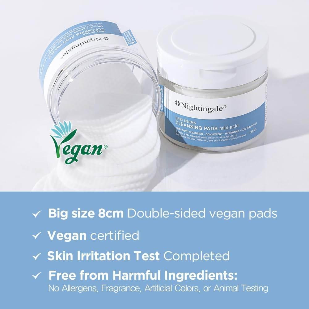 Nightingale - Daily Derma Cleansing Pads Mild Acid 70ea - Image 3