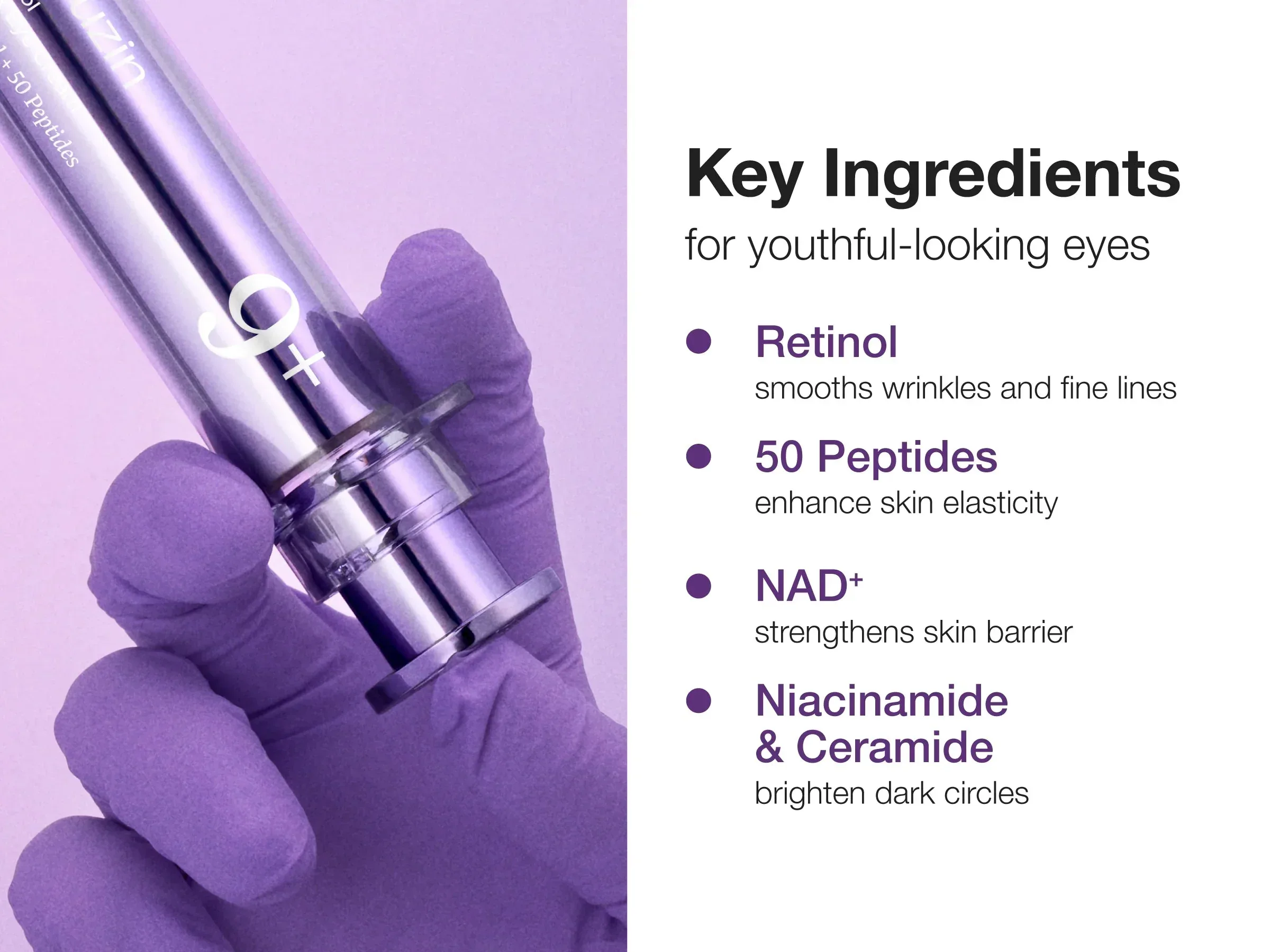 Numbuzin - No.9 NAD+ Retinol Volumetox Eye Cream 10ml - Image 3