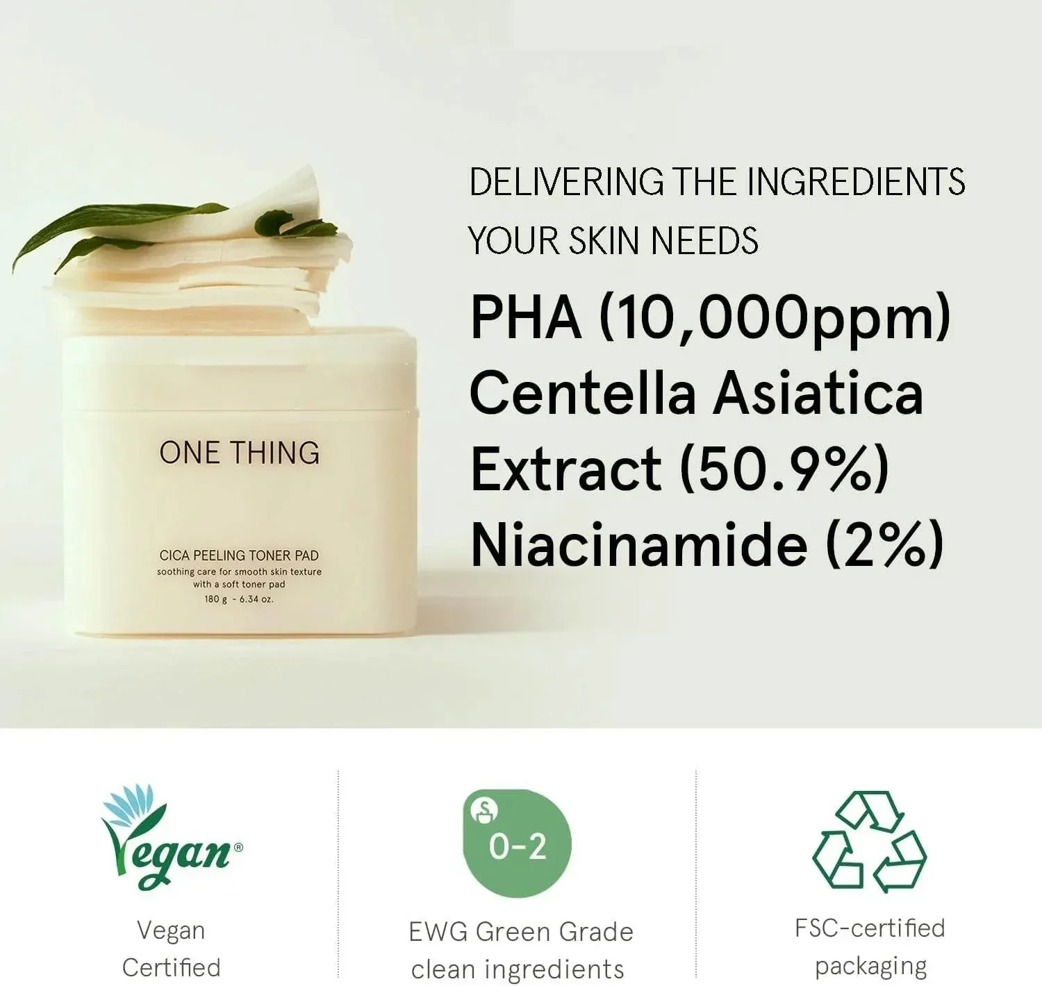 One Thing - Cica Peeling Toner Pad 65ea - Image 3