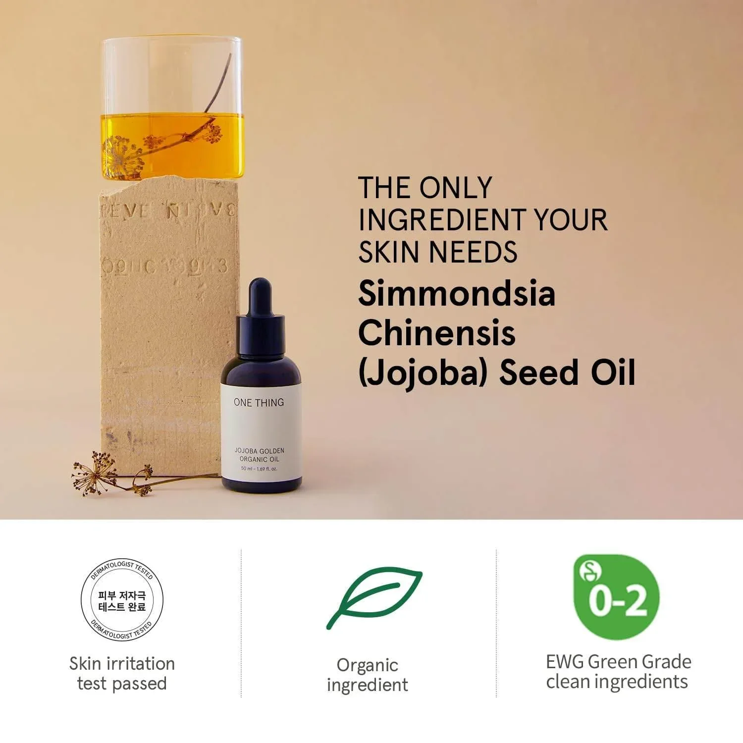 One Thing - Jojoba Golden Organic Oil 50ml - Image 2