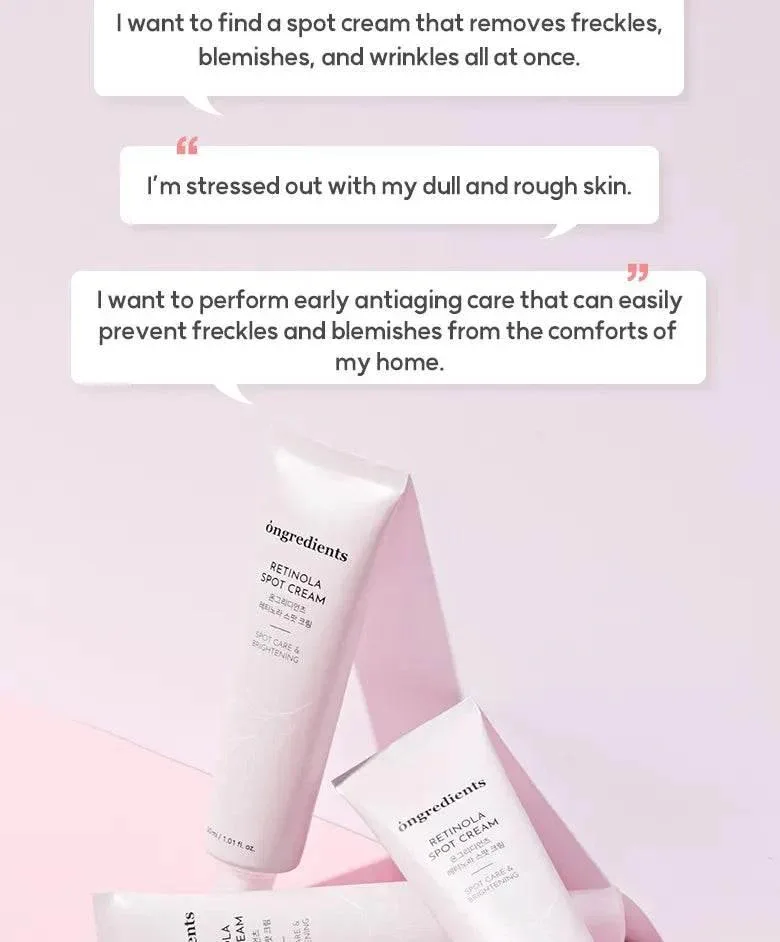Ongredients - Retinola Spot Cream 30ml - Image 4
