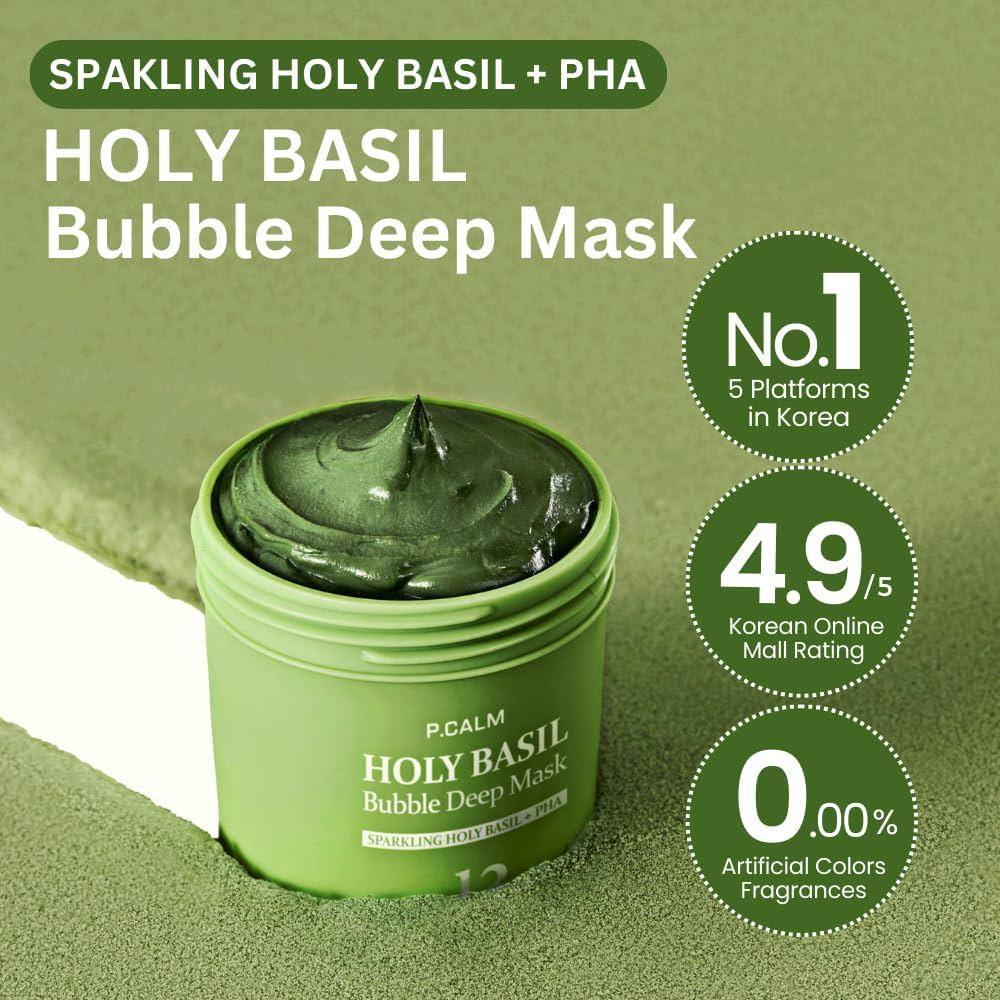 P Calm - Holy Basil Bubble Deep Mask 90ml - Image 2