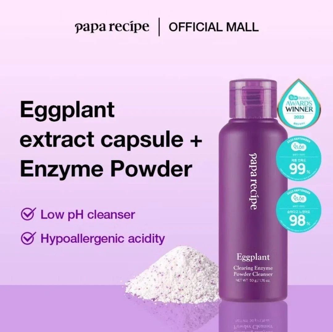 Papa Recipe - Eggplant Clearing Enzyme Powder Cleanser 50g - Image 4