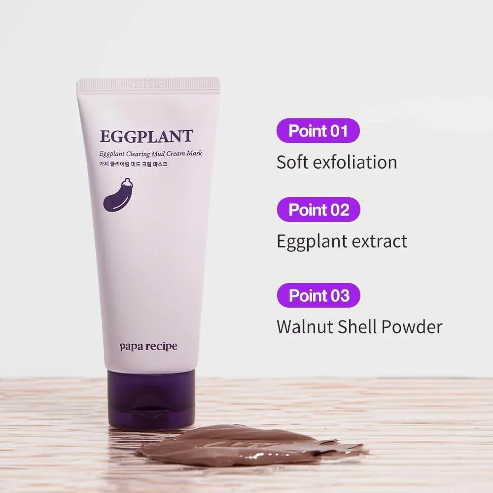 Papa Recipe - Eggplant Clearing Mud Cream Mask 100ml - Image 4