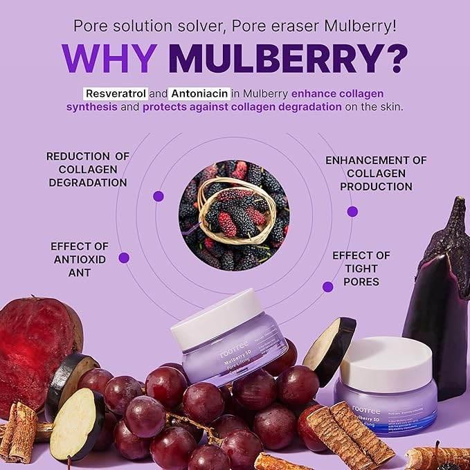 Rootree - Mulberry 5D Pore Lifting Cream 50ml - Image 3