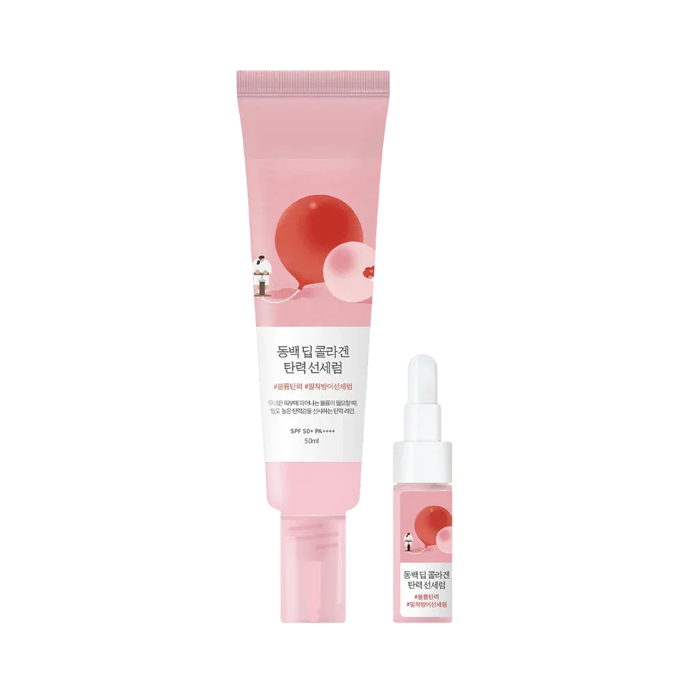 Round Lab - Camellia Deep Collagen Firming Sun Serum Set SPF50+ PA++++ 50ml