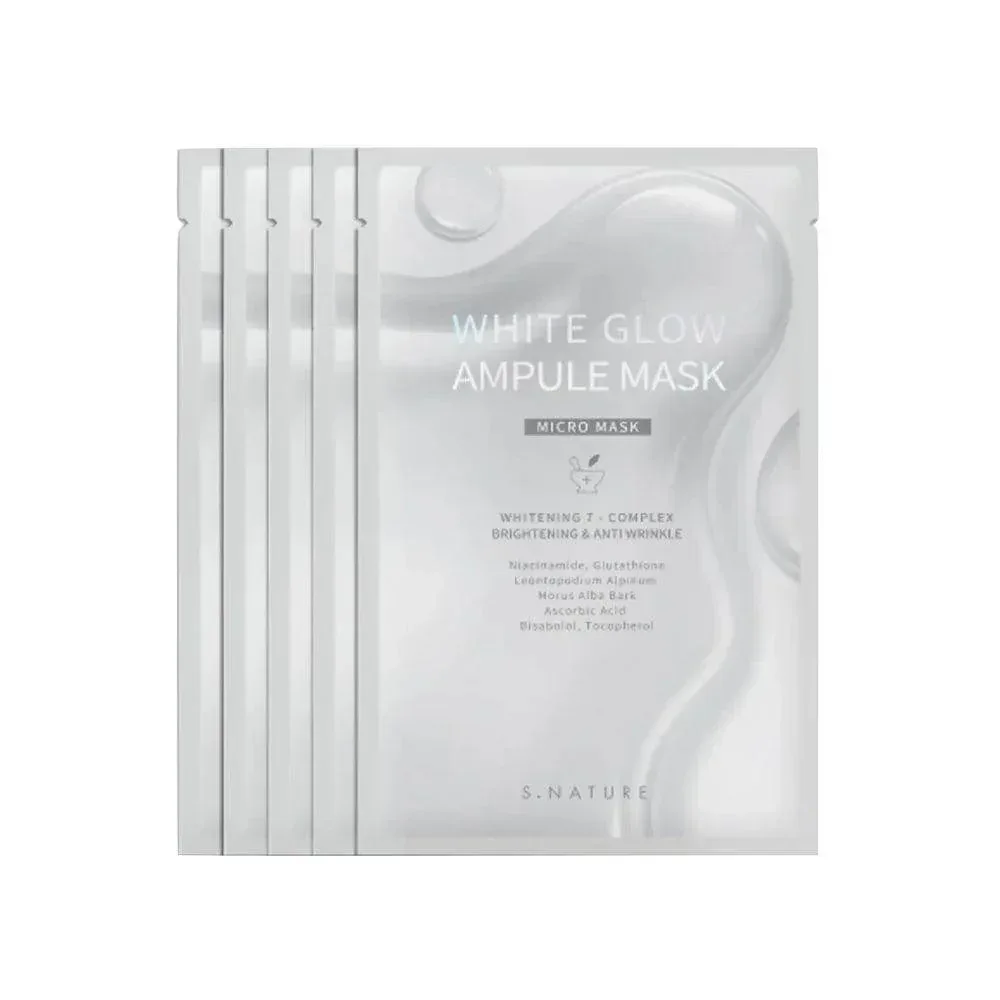 S.Nature White Glow Ampoule Mask 5ea