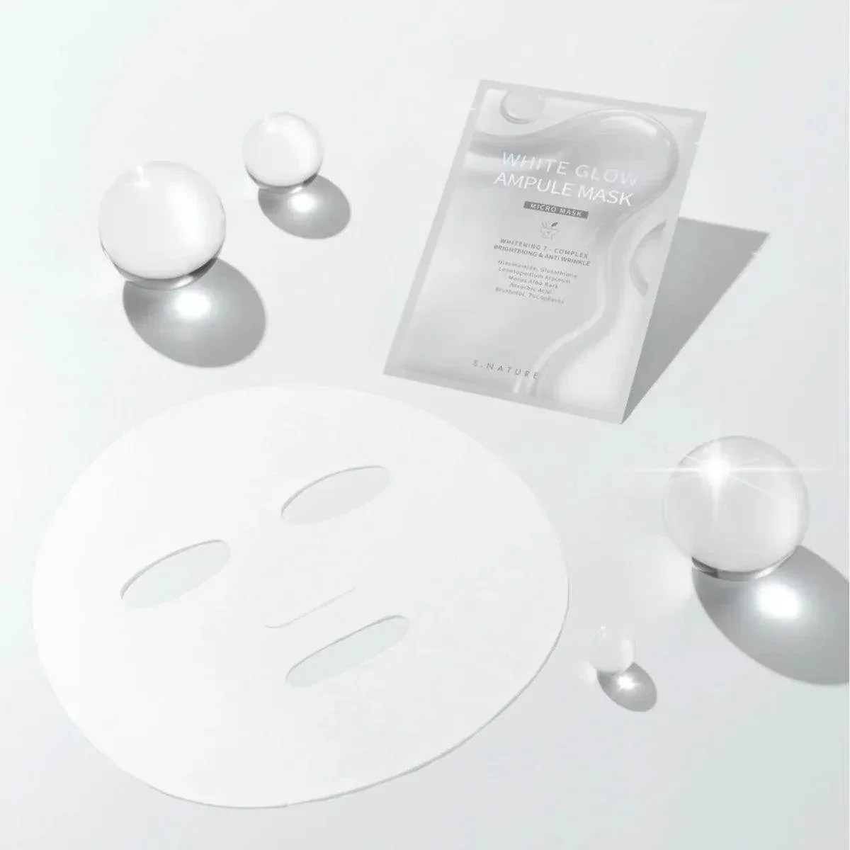 S.Nature White Glow Ampoule Mask 5ea - Image 2