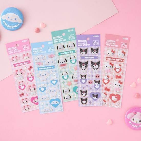 Sanrio - Gold Line Seal Sticker - 5 types