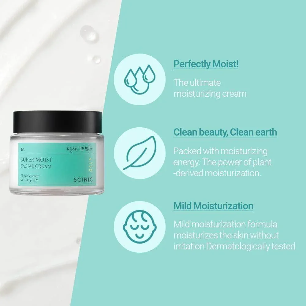 Scinic Super Moist Facial Cream 80ml - Image 4