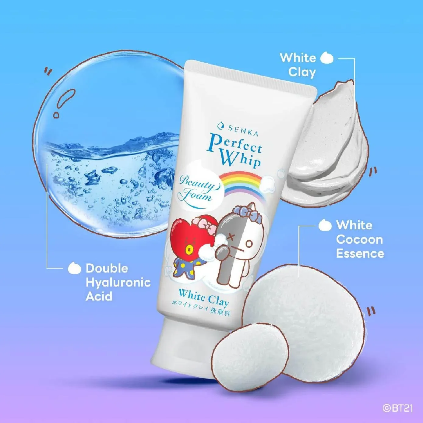 Senka - Perfect Whip Black Head Deep Cleansing 120g (BT21) - Image 2