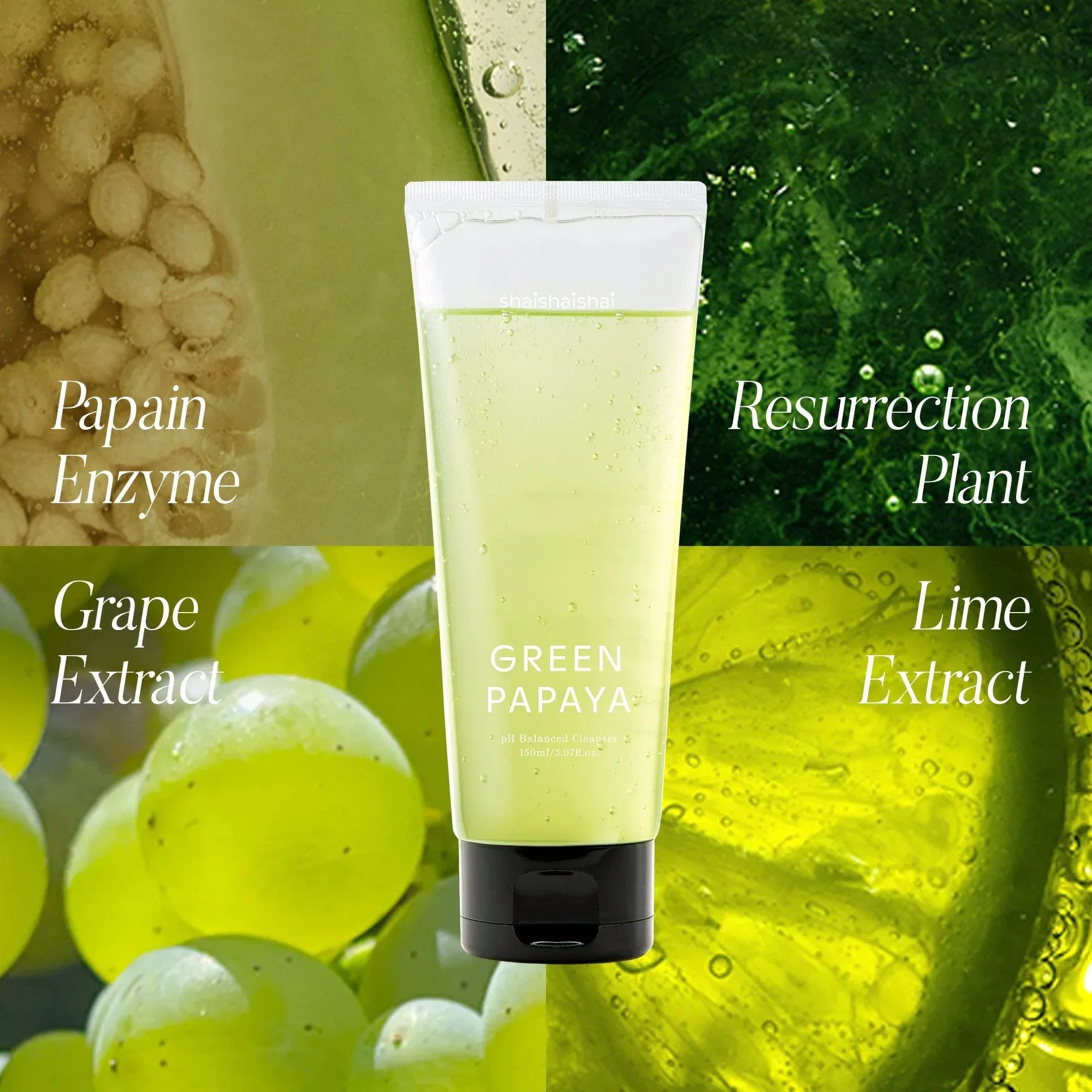 Shaishaishai - Green Papaya pH Balance Cleanser 150ml - Image 3