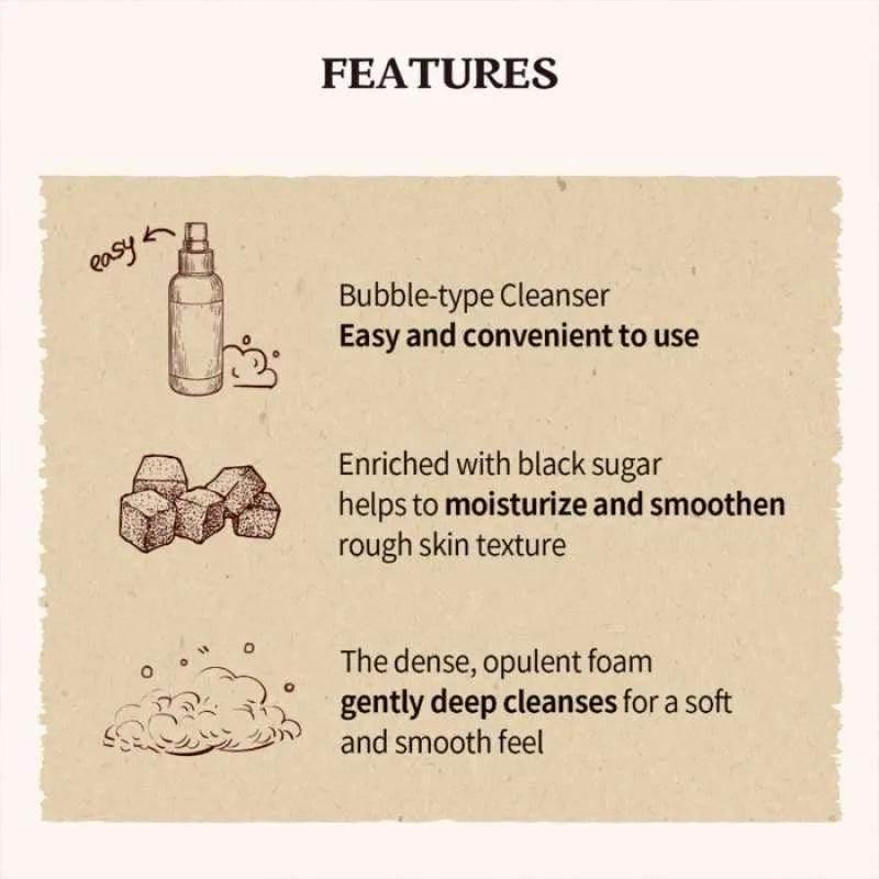 Skinfood Black Sugar Perfect Bubble Foam 200ml - Image 3