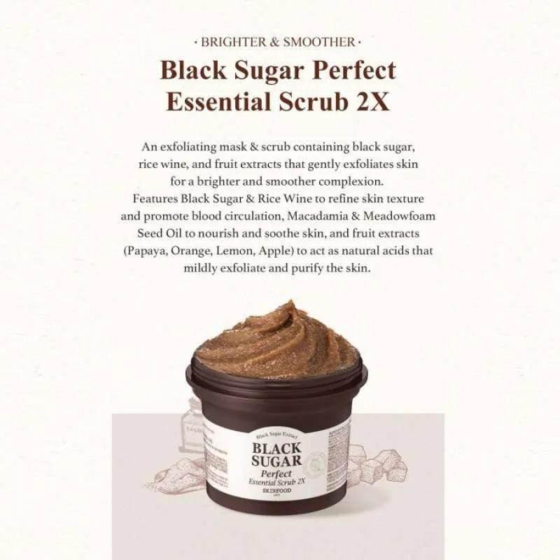 Skinfood Black Sugar Perfect Essential Scrub 2x 210g - Image 3