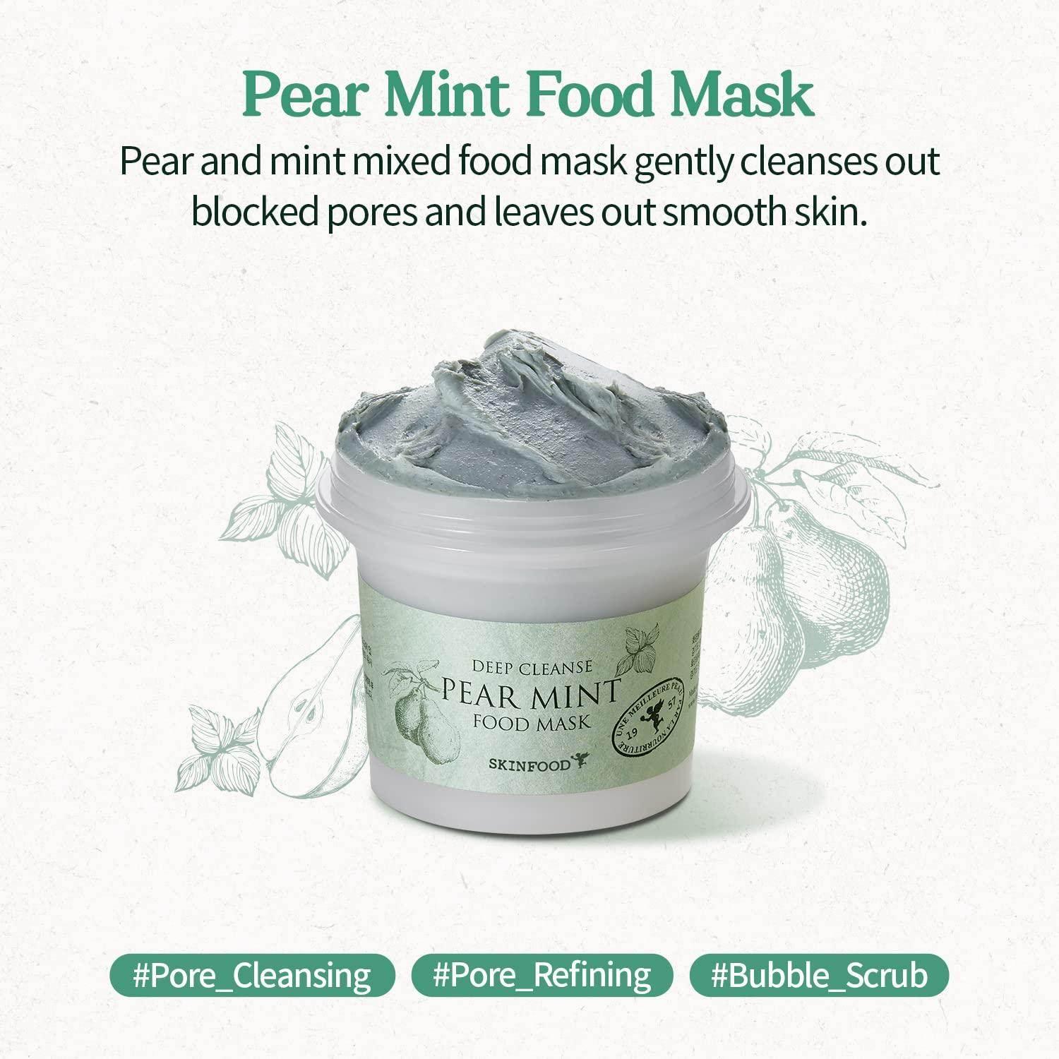 Skinfood Deep Cleanse Pear Mint Food Mask 120g - Image 3