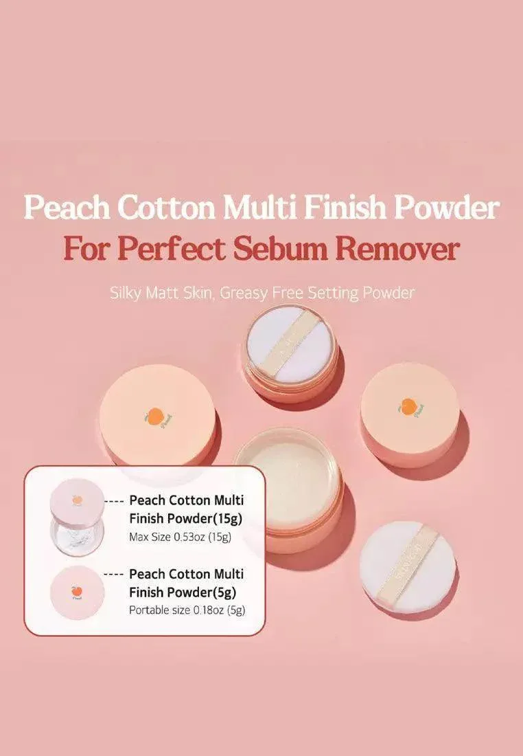 Skinfood Peach Cotton Multi Finish Powder Larger 15g - Image 3