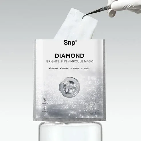 SNP - Diamond Shining Moisture Ampoule Mask 10ea - Image 2