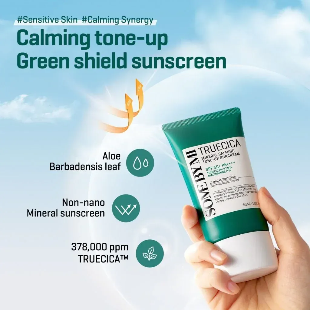 Some By Mi - True Cica Mineral Calming Tone Up Sun Cream 50ml - Image 3