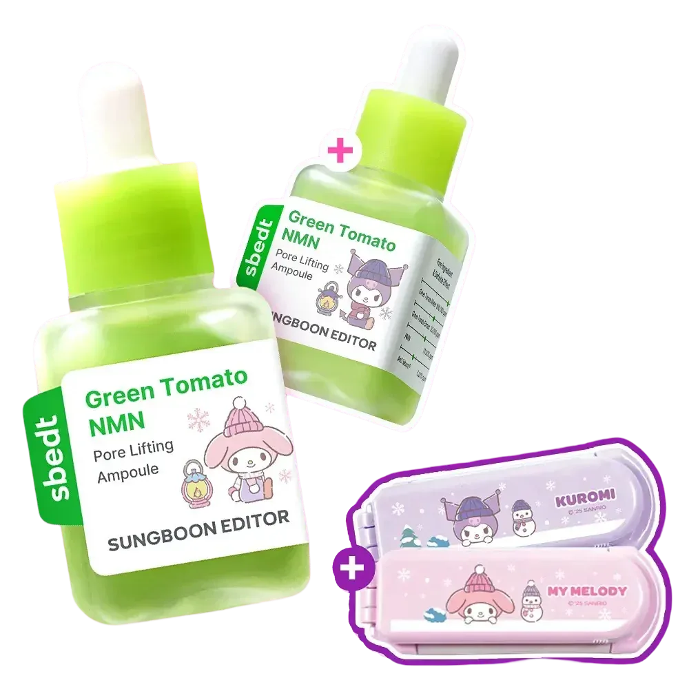 Sungboon Editor - Green Tomato NMN Lifting Ampoule 40ml*2 (Sanrio Ver) - Image 3