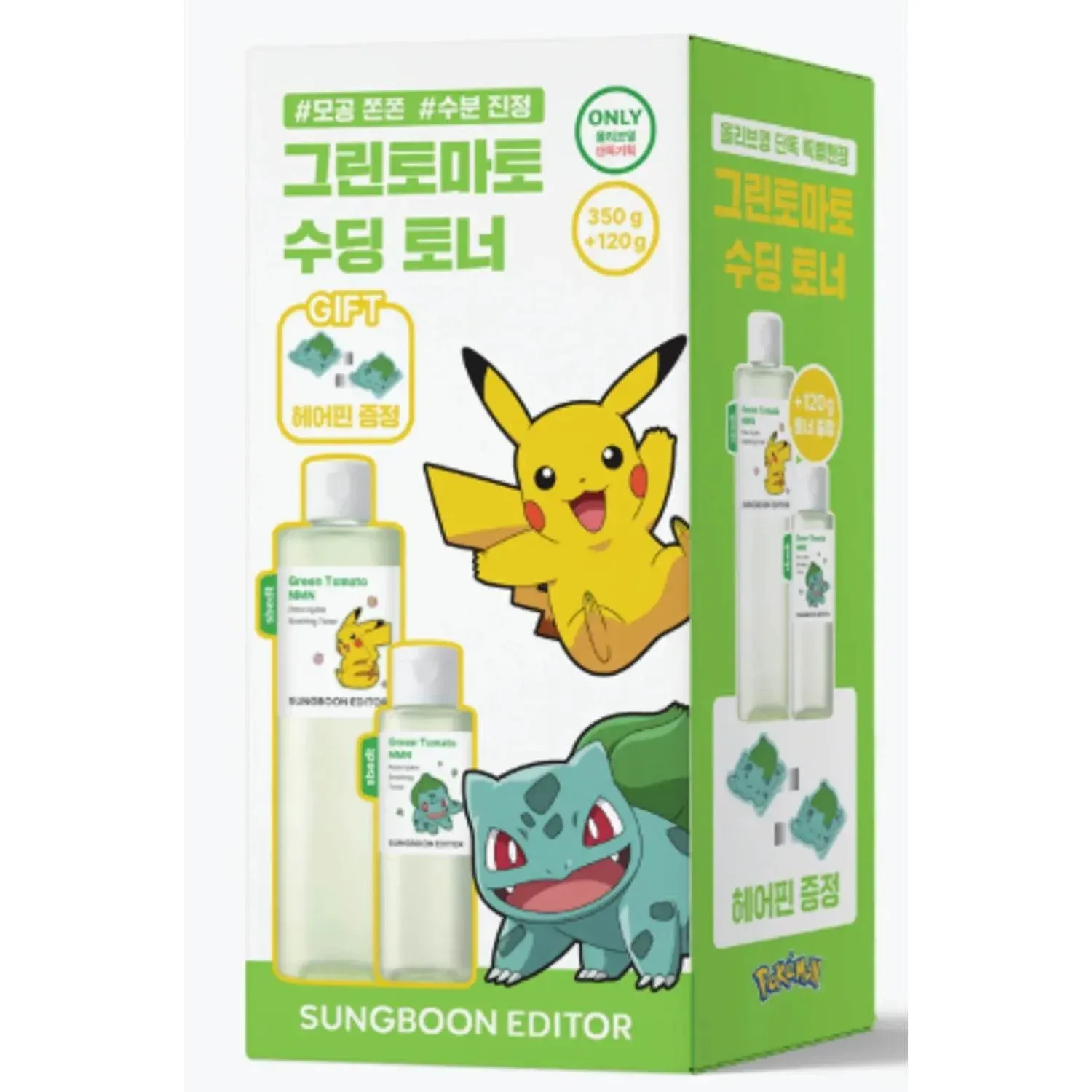 Sungboon Editor X Pokemon - Green Tomatoe NMN Pore Hydro Toner 350ml +120ml