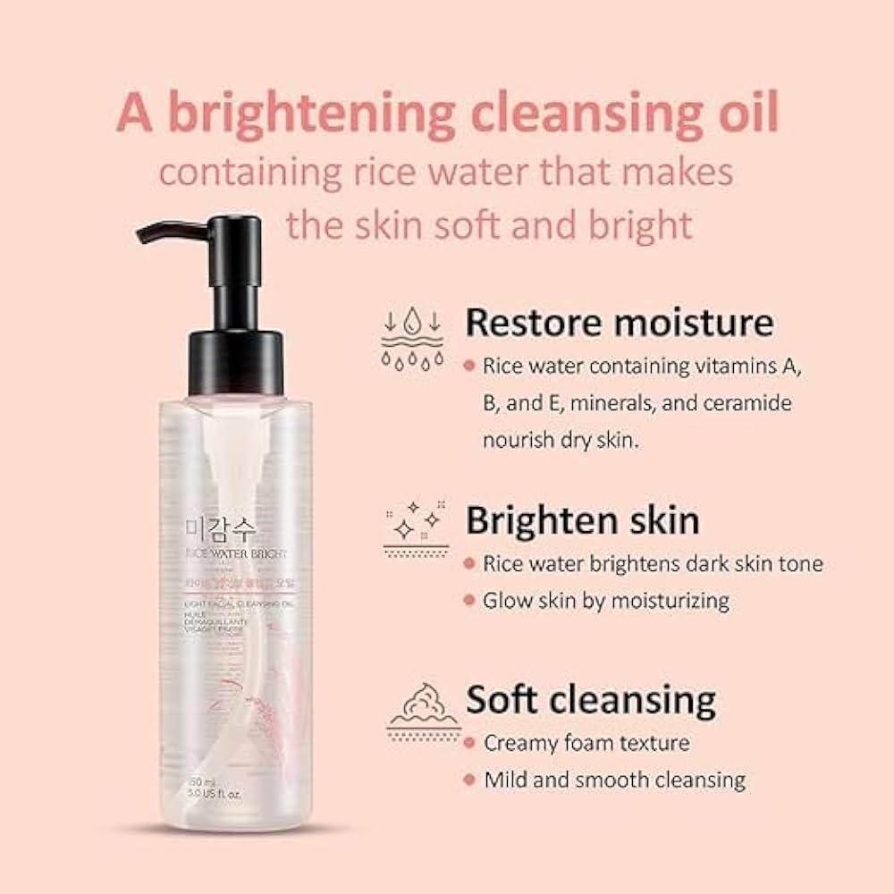 The Face Shop Rice Bright Rice Light Facial Cleansing Oil 150ml - Image 3