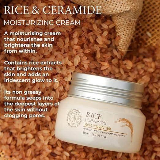 The Face Shop Rice Ceramide Moisturizing Cream 50ml - Image 3