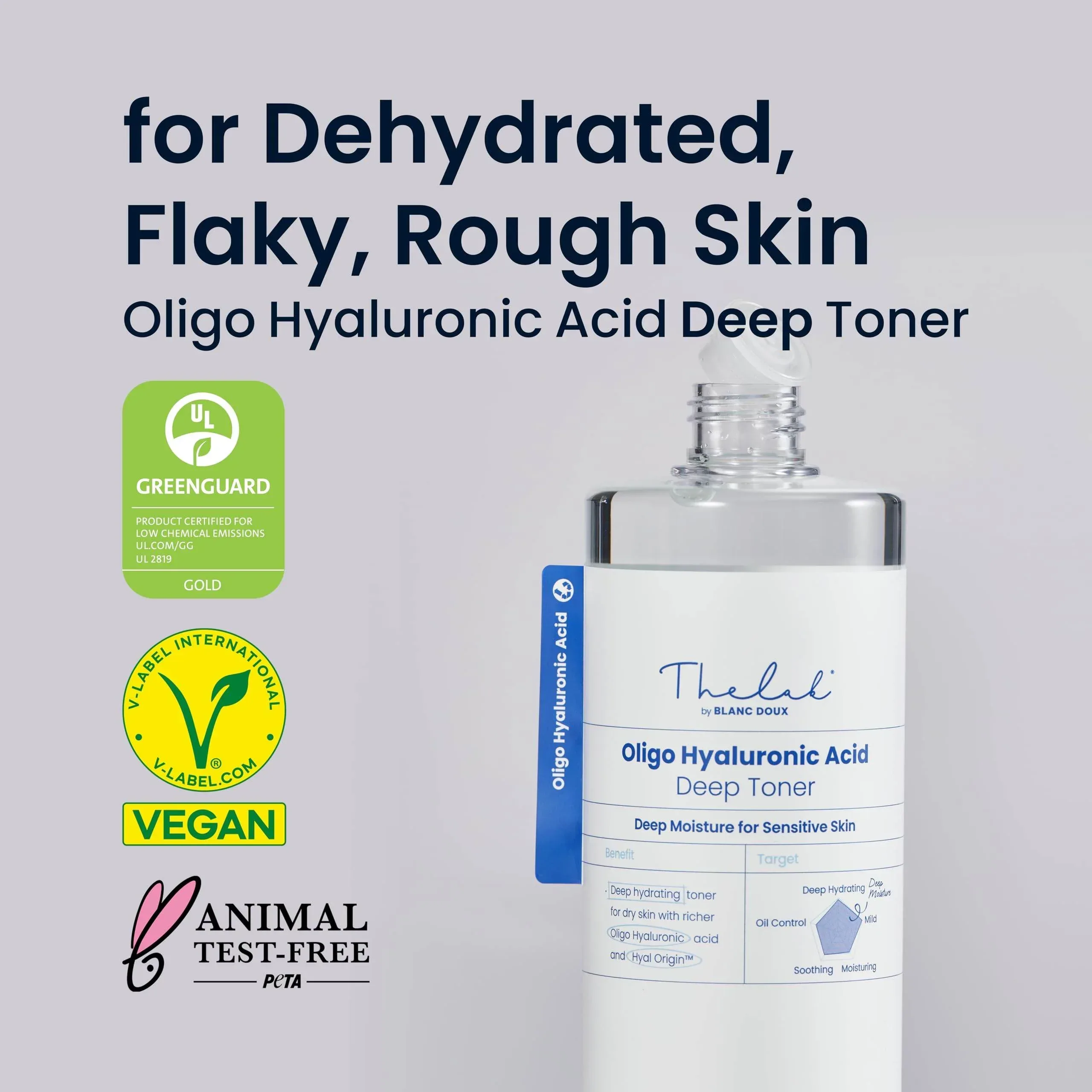 The Lab by Blanc Doux - Oligo Hyaluronic Acid Deep Toner 300ml - Image 2